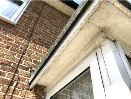 Asbestos soffits